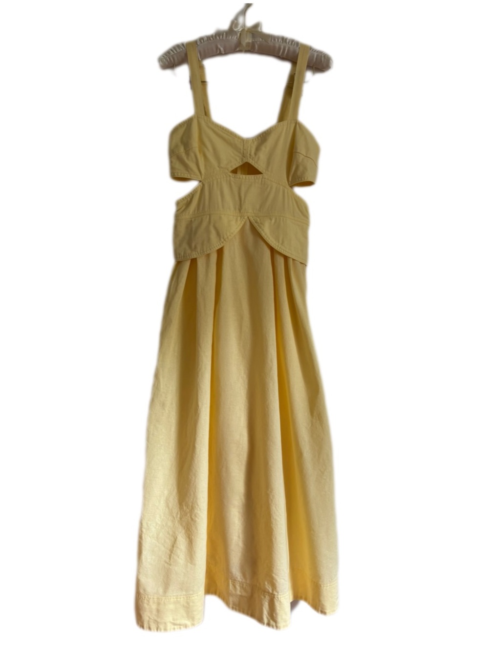 Fortunate One Yellow Cutout Women’s Sundress